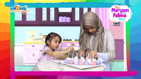 Maryam and Fatima make Eid treats - مريم وفاطمة تصنعان هدايا العيد