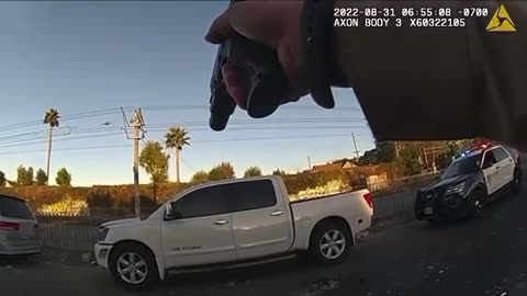 ‼️GRAPHIC VIDEO‼️ LA Cops Fatally Shoot Man As He Charges Them With a Sword