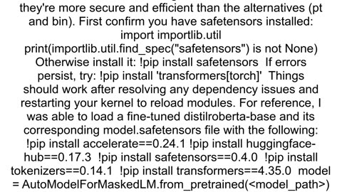 Loading a safetensor file in transformers