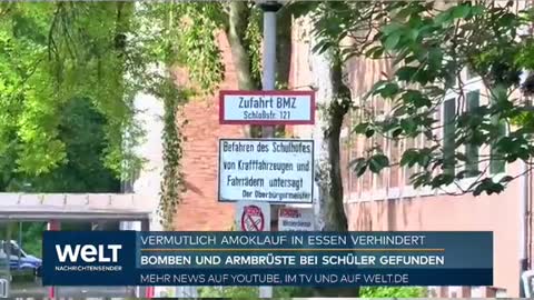 VERMUTLICH AMOKLAUF IN ESSEN VERHINDERT BOMBEN UND ARMBRÜSTE BEI SCHÜLER GEFUNDEN