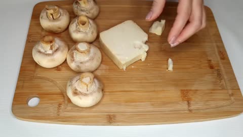 It's very tasty. Mushrooms with cheese, fried in batter