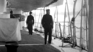 Admiral Dewey, Washington Committee On The U.S. Cruiser "Olympia" (1899 Original Black & White Film)