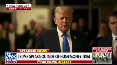 President Trump Delivers Statement to America Outside of Courtroom in Latest NYC Lawfare Trial