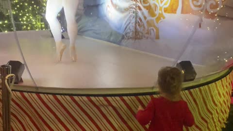 Little Girl Imitates Ballerina