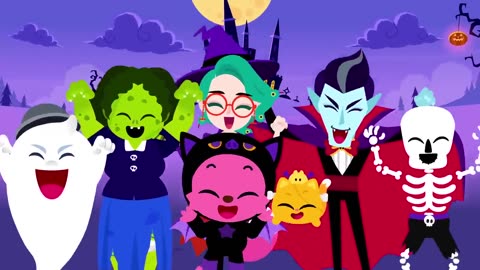 Kids Halloween Songs - Baby Monster Yes, Papa - Finger Family ( Pinkfong )