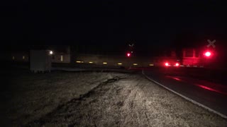 CSX Work Train Rolling With GE Dash 8-40CW No.7793 Long Hood Forward At Night
