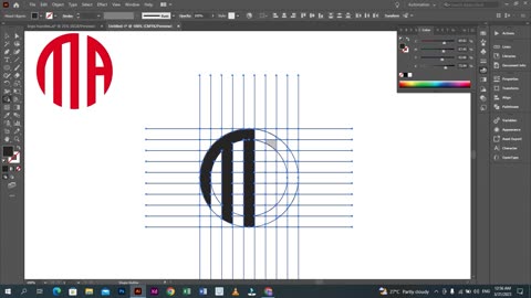 Letter MR Logo Design In Adobe illustrator | illustrator Tutorial | Logo Design