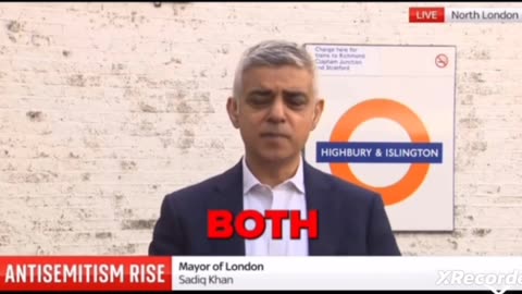 Sadiq Khan finally admits to Antisemitism.