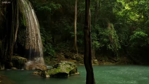 Native American Flute Music: Waterfall and Rain Sounds: Relaxing, Meditation, Music