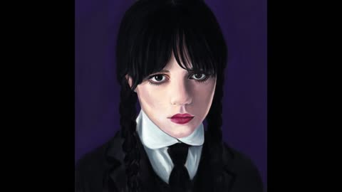 Digital Drawing Time Lapse | Ipad Art - Wednesday Addams (Jenna Ortega)