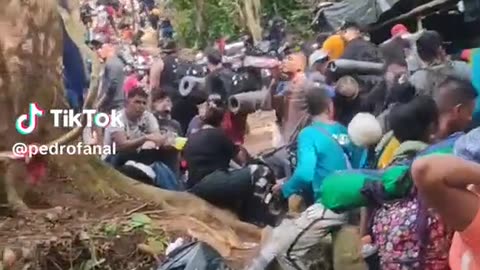 A massive invasion force caravan of military-age males are on their way to the United States