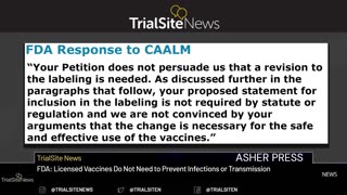 FDA Claims Licensed Vaccines Do Not Need to Prevent Infections or Transmission
