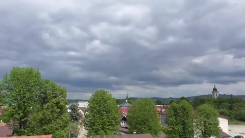 Timelapse z dnia 22.05.2022 godz 9-14. 5 godzin w 5 minut. #StarySacz #Polska #Pogoda #Timelapse