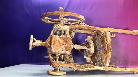 Rusting antique ice crusher