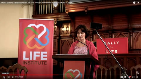 Maria Steen's superb address in 'The Pro-Life Movement going forward in Hope' 9-09-23