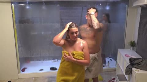 WTF!! Abbie c*ck blocks chloe and Sam's Naked shower ! Geordie short 1605