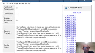 Summary of NAVEDTRA 10244 - Basic Music