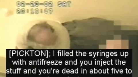 Canadian serial killer Robert Pickton being secretly filmed talking to an undercover cop