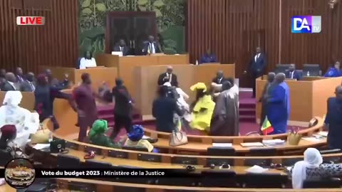 Moment enraged male MP punches female lawmaker for being