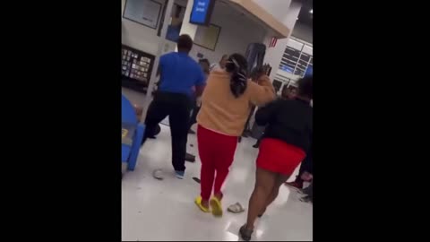 Fight Breaks Out At Walmart