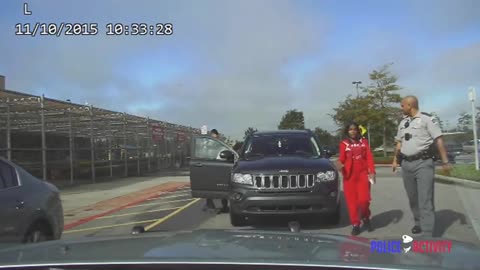 Raw Dashcam Footage Of Walmart Shoplifter Police Chase
