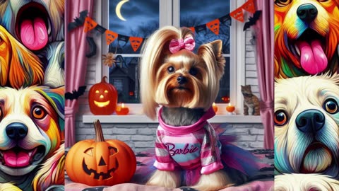 ADORABLE Puppies in Barbie Halloween Costumes! 🎃 Cute Overload!