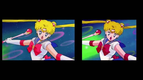 Sailor Moon -- Moon Princess Halation Comparison ( Original VS Movie )