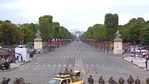 France shows off its "flying soldier" on #bastilleday #timetravel #fo...