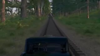 Please do not drive on the railroad