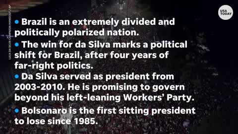 Lula da Silva defeats Bolsonaro in Brazilian presidential runoff | USA TODAY