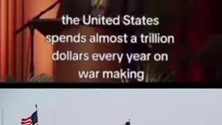 The United States spends almost a trillion dollars every year on war making