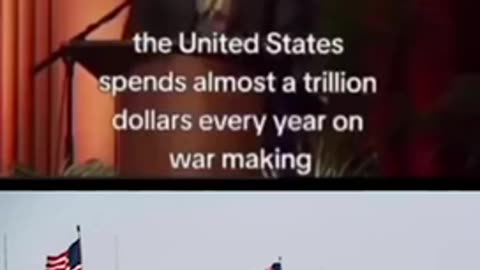 The United States spends almost a trillion dollars every year on war making