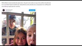 Creepy Joe Biden Stalks Young Girls, Lurks In Background For Selfies