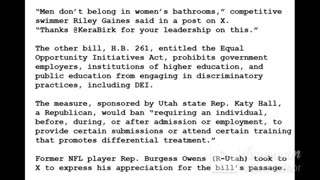 24-0127 - Utah Passes Bills Banning DEI and Men Using Women’s Bathrooms