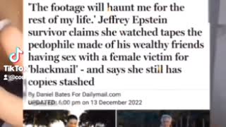 She's got names she's got video of Epstein all of the elites