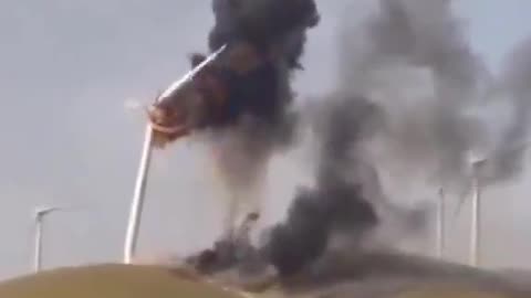 Wind turbine blows up