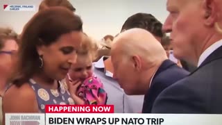 Biden Gets Caught On Video Nibbling Little Girl In Absurd Moment