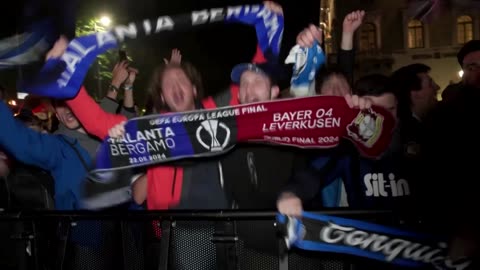 Atalanta fans celebrate Europa League triumph