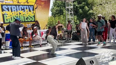2v2 Breakdance Battle at 2023 B-Boy Summit at Grand Park in Los Angeles, CA