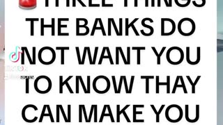 Three things the banks do not want you to know, that will make you rich. | Instagram