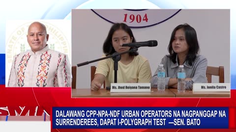 Dalawang CPP-NPA urban operators na nagpanggap na surrenderees, dapat i-polygraph test —Sen. Bato