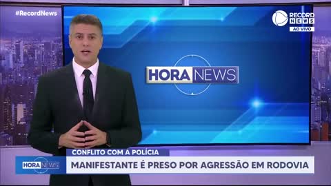 Manifestante é preso por agressão em rodovia