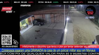 Criminosos jogaram uma GRANADA na casa de um policial militar aqui em Manaus.