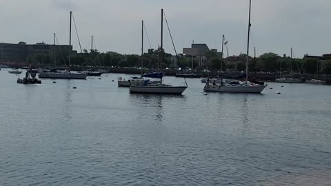 "Morning Serenade: Yachts and Tranquility in Sheepshead Bay's Emmons Avenue"