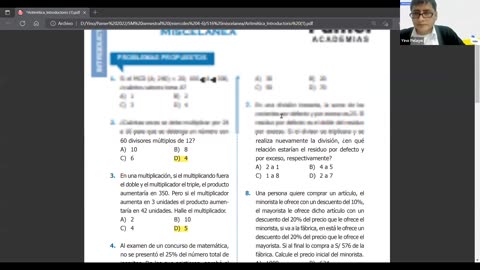 PAMER SEMESTRAL ESCOLAR 2022 | Semana 15 | Aritmética