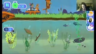 Tom And Jerry River Recycle Video Game Level 1 And Level 2 Walkthrough With Live Commentary