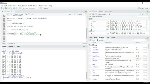 Python Full Course - Chapter 24 - 2. Naming Matrix Row and Columns in R programming