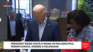 Biden went to Wawa, then wandered off and got lost trying to order a milkshake