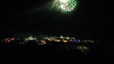 Beautiful fireworks in portugal