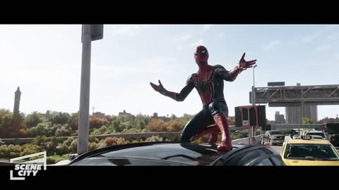 Peter Fights Doc Ock on the Highway | Spider-Man No Way Home